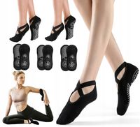 SKARPETKI DO JOGI SKARPETKI DAMSKIE DO TAŃCA DO TAŃCA PILATES CZARNY 3