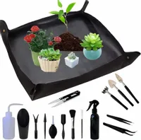 Zestaw Mini Narzędzi Ogrodniczych 16szt Mata Wodoszczelna do Sadzenia