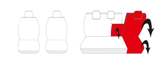 Pokrowce na fotele szyte na miarę do Skoda Karoq od 2017 podłokietnik tył na Arena.pl