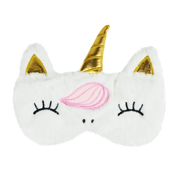 Opaska na oczy do spania jednorożec - white zdjęcie 1