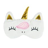 Opaska na oczy do spania jednorożec - white
