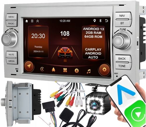 RADIO SAMOCHODOWE do FORD KUGA S-MAX C-MAX CARPLAY USB RDS GPS WIFI ANDROID na Arena.pl