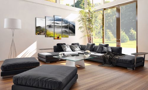 Obraz Na Płótnie - Góry Droga Mgła - 160X85 Cm - Ea160X85-2444 na Arena.pl