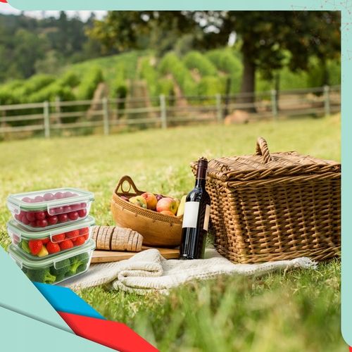 4x POJEMNIK NA ŻYWNOŚĆ SZKLANY ZESTAW POJEMNIKI SZKLANE Z POKRYWĄ na Arena.pl