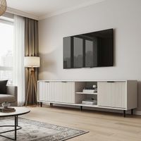 ANNE ANTV-1 Szafka RTV 200 cm frezowana na nóżkach