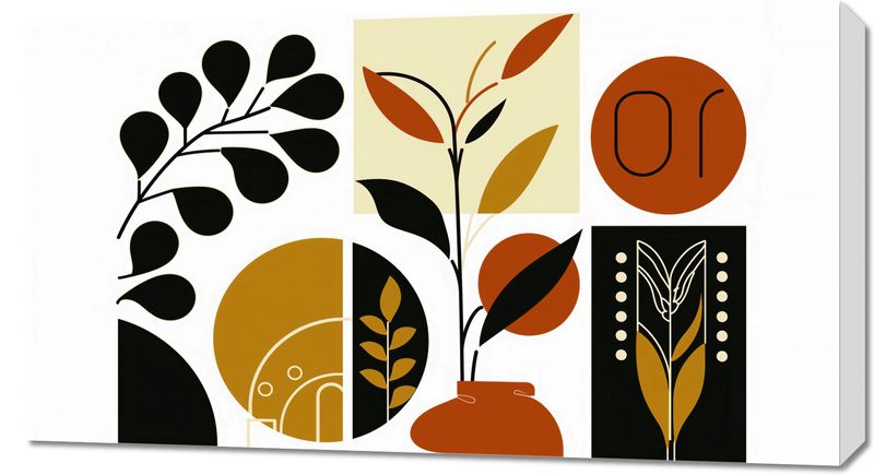 Obraz 90x50cm Kolaż Botaniczny zdjęcie 1