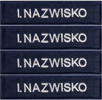 IMIENNIK Policja Naszywka Nazwisko Identyfikator Granatowy z Rzepem x 4 szt