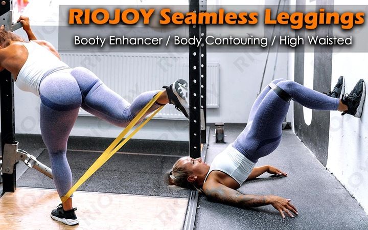 RIOJOY LEGGINSY DAMSKIE SPORTOWE PUSH UP WYSOKI STAN GRADIENT ROZMIAR M zdjęcie 5