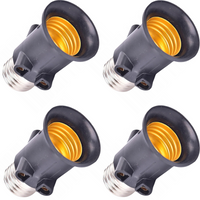 4x ROZGAŁĘŹNIK PRZEDŁUŻACZ ADAPTER OPRAWKA REMONTOWA ŻARÓWKI ZŁODZIEJKA E27