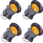4x ROZGAŁĘŹNIK PRZEDŁUŻACZ ADAPTER OPRAWKA REMONTOWA ŻARÓWKI ZŁODZIEJKA E27