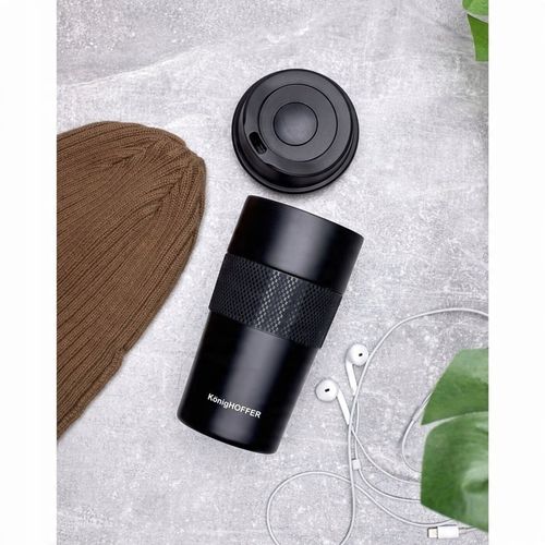 Turystyczny KUBEK TERMICZNY NA KAWĘ termos NA HERBATĘ Elliot 440ml CZARNY na Arena.pl