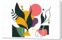 Obraz 90x60cm Kolorowa Abstrakcja Botaniczna