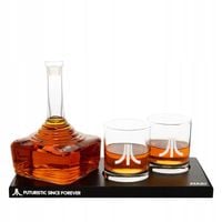 zestaw atari 3d karafka 750 ml + 2 szklanki 300 ml do whisky / bourbonu