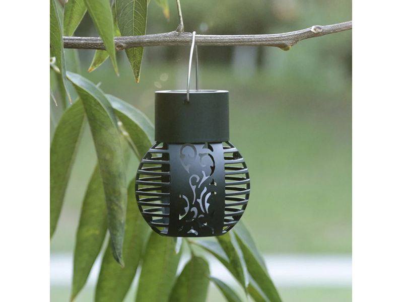 Lampa ogrodowa solarna lampion wisząca kula lampka  9x7 wzór 2 zdjęcie 4