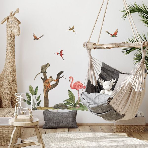 Naklejki Zestaw Flaming, Małpy, Ptaki DK433 XL zdjęcie 1