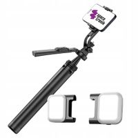 Selfie Stick STATYW Kijek do telefonu z PILOTEM LAMPA LED Bluetooth ZESTAW