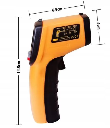 PIROMETR LASEROWY TERMOMETR BEZDOTYKOWY LCD -50 +380°C MIERNIK PODCZERWIEŃ na Arena.pl