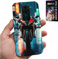 ETUI DO XIAOMI NOTE 9 - MOTOR, MOTOCYKLE JEDNOŚLAD WZORY + SZKŁO