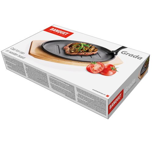 półmisek patelnia żeliwna grillowa z deską banquet grada na Arena.pl