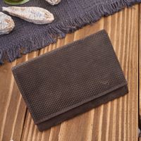 portfel damski skórzany we wzory geometryczne mały