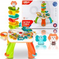 STOLIK INTERAKTYWNY EDUKACYJNY ZJEŻDŻALNIA PIŁEK PIŁECZKI PIANINKO PAPUGA