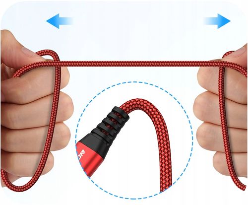 WZMACNIANY KABEL DO IPHONE QUICK CHARGE QC3 3M na Arena.pl