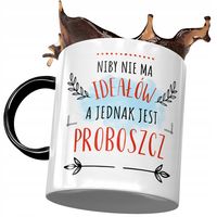 Kubek Czarny Dla Proboszcza Niby Nie Ma Ideałów Z Nadrukiem Ze Zdjęciem