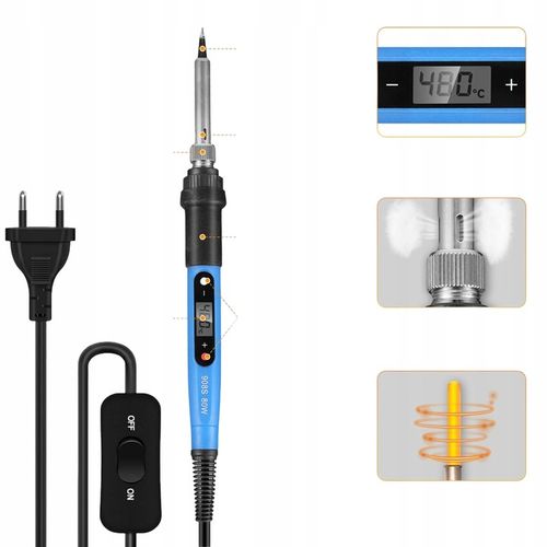 Zestaw Lutowniczy LUTOWNICA PRECYZYJNA 80W WYŚWIETLACZ LCD Walizka na Arena.pl