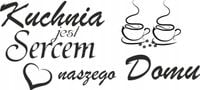 NAKLEJKI na ścianę do kuchni cafe kawa cytat 120c