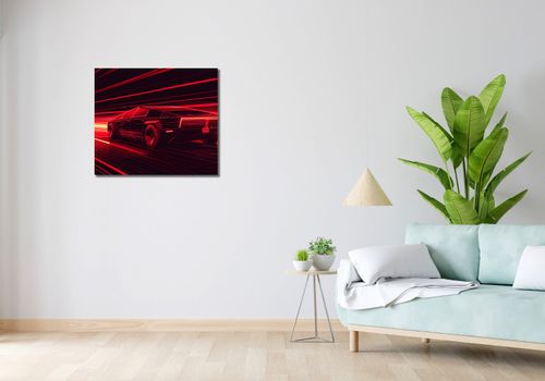 Obraz 70x60cm Prędkość w Czerwonym Neonie na Arena.pl