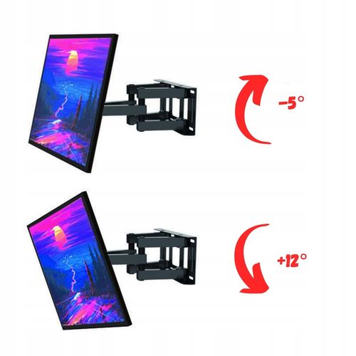 UCHWYT DO TELEWIZORA OBROTOWY UCHWYT SCIENNY WIESZAK DO TV 32-75 CALI na Arena.pl