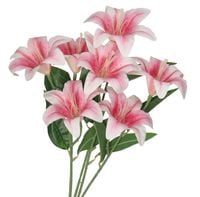 LILIA LILIE W BUKIECIE SZTUCZNE KWIATY JAK ŻYWE 58 CM DUŻY BUKIET