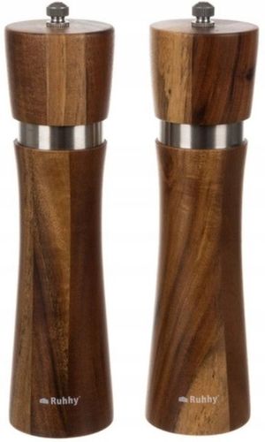 Młynek ręczny do soli i pieprzy DREWNIANY Ruhhy 2 sztuki na Arena.pl