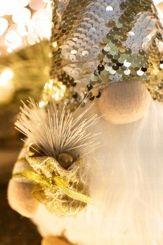 SKRZAT świąteczny KRASNAL gnom 47 cm Mikołaj DUŻY biały Świecący JUMIhome na Arena.pl