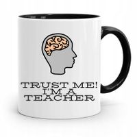 Kubek Czarny Prezent Dzień Nauczyciela Trust Me! Z Nadrukiem Ze Zdjęciem