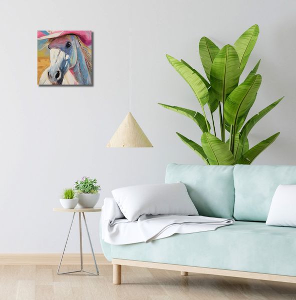 Obraz 30x30cm Różowy Kapelusz zdjęcie 2