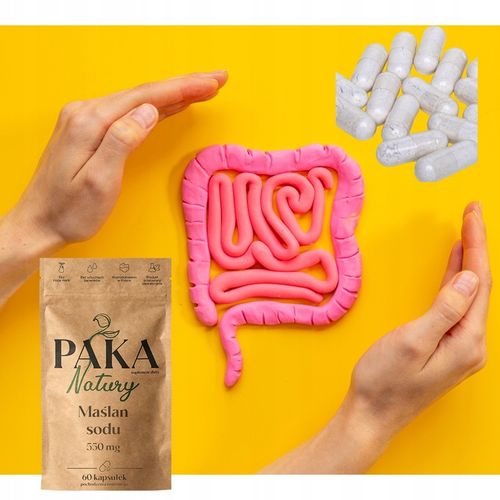 MAŚLAN SODU 60 kaps na jelita ibs KWAS MASŁOWY 1100mg w porcji Paka Natury na Arena.pl