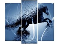 90 80CM OBRAZ T3 ELEM NIEBIESKI KOŃ GMENTARYZACJA JAKUB BANAŚ DRUK ŚCIENNY