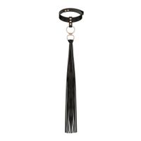 rosy gold   collar with flogger   black