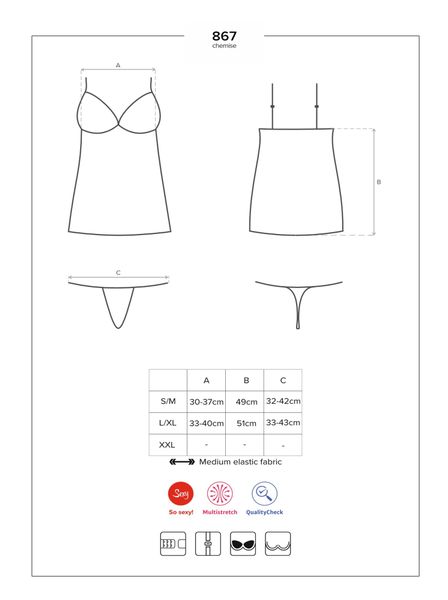 Bielizna- 867-Che-1 Koszulka I Stringi  S/M zdjęcie 7