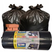 Worki Na Śmieci Odpady Budowlane 400L 10szt Mocne Bardzo Duże