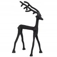FIGURKA RENIFER JELEŃ 29cm dekoracyjna metalowa czarna loft ozdoba prezent