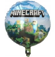 Balon foliowy okrągły Minecraft przygody, 45 cm (luz)