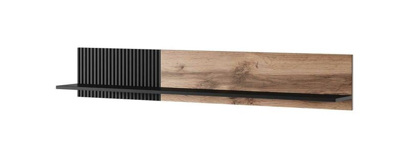 Półka 150cm Adre dąb wotan/ czarny zdjęcie 1