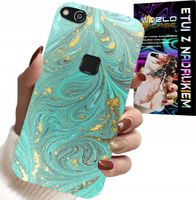 ETUI DO HUAWEI P10 LITE - MARMURKOWE WZORY + SZKŁO HARTOWANE