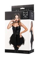 "Sukienka Glossy Elisia w czerni - styl wetlook, rozmiar M"