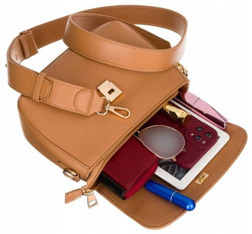 klasyczna listonoszka damska ze skóry ekologicznej - rovicky na Arena.pl