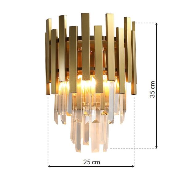 Kinkiet ASPEN GOLD 2xE14 zdjęcie 6