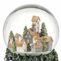 Szklana kula pozytywka świąteczna wioska 15x11x11cm dekoracja figurka