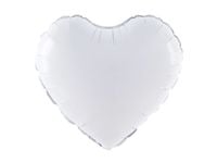 Balon foliowy serce, białe, 45 cm (18 cali) [balon na hel]